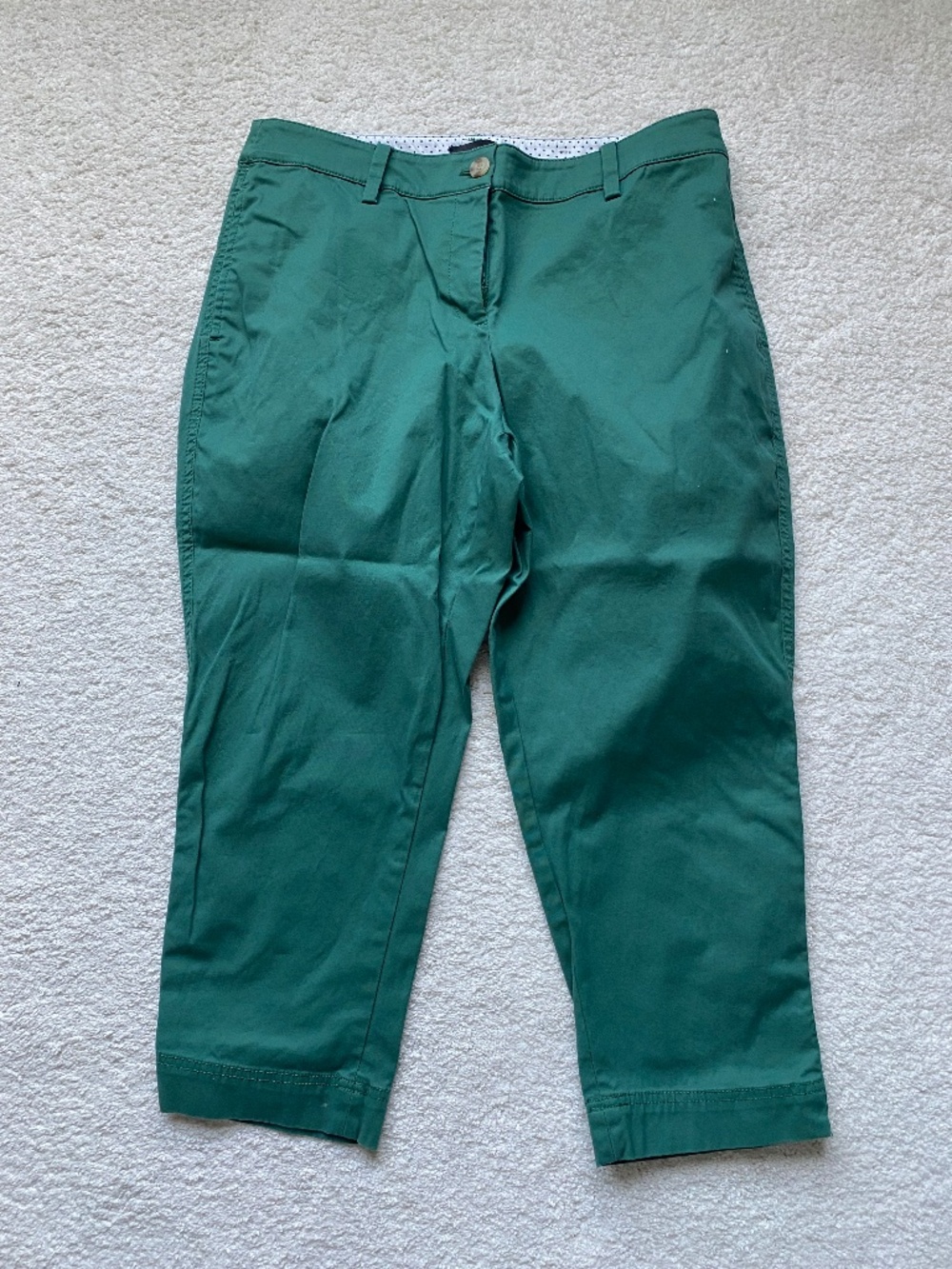 Talbots Perfect crop pant HUNTER GREEN 10 petite